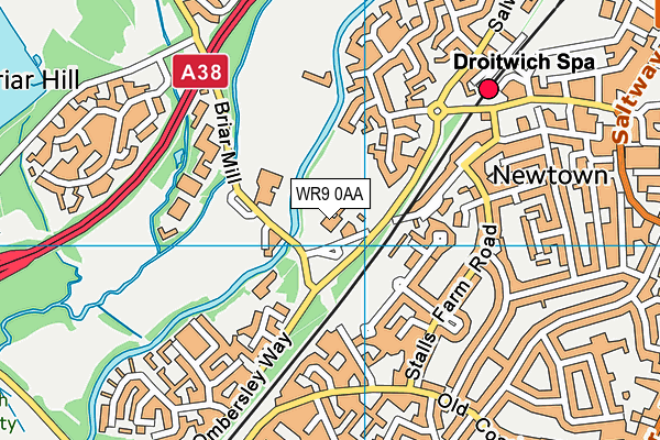 Droitwich Spa High School and Sixth Form Centre map (WR9 0AA) - OS VectorMap District (Ordnance Survey)