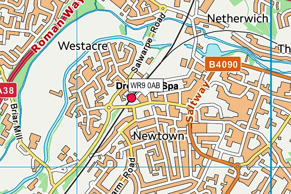 WR9 0AB map - OS VectorMap District (Ordnance Survey)