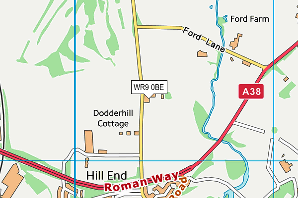 Dodderhill School map (WR9 0BE) - OS VectorMap District (Ordnance Survey)