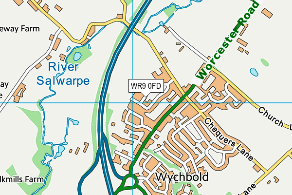 WR9 0FD map - OS VectorMap District (Ordnance Survey)