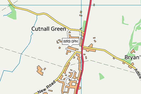 Cutnall Green CofE Primary School map (WR9 0PH) - OS VectorMap District (Ordnance Survey)