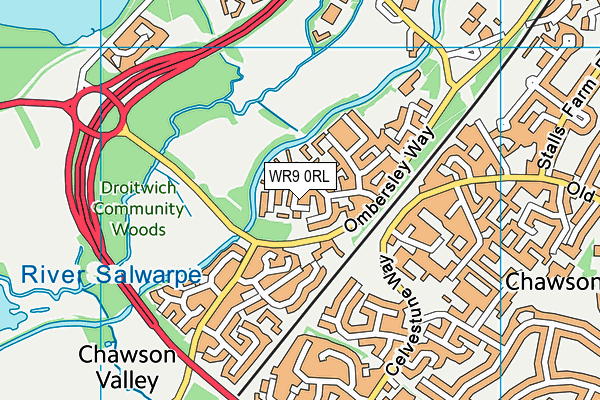 WR9 0RL map - OS VectorMap District (Ordnance Survey)