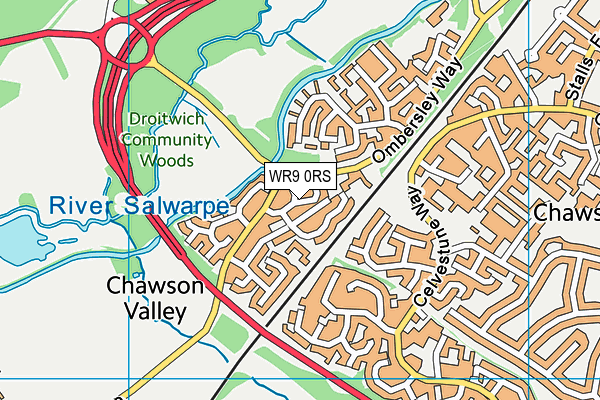 Chawson Valley map (WR9 0RS) - OS VectorMap District (Ordnance Survey)