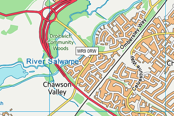 WR9 0RW map - OS VectorMap District (Ordnance Survey)