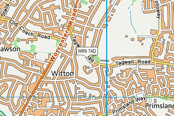 WR9 7AD map - OS VectorMap District (Ordnance Survey)