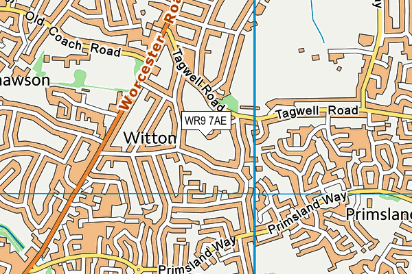 WR9 7AE map - OS VectorMap District (Ordnance Survey)