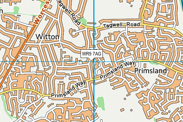 WR9 7AG map - OS VectorMap District (Ordnance Survey)