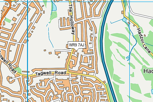 WR9 7AJ map - OS VectorMap District (Ordnance Survey)
