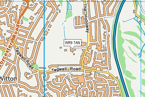 Droitwich Tennis Club map (WR9 7AN) - OS VectorMap District (Ordnance Survey)