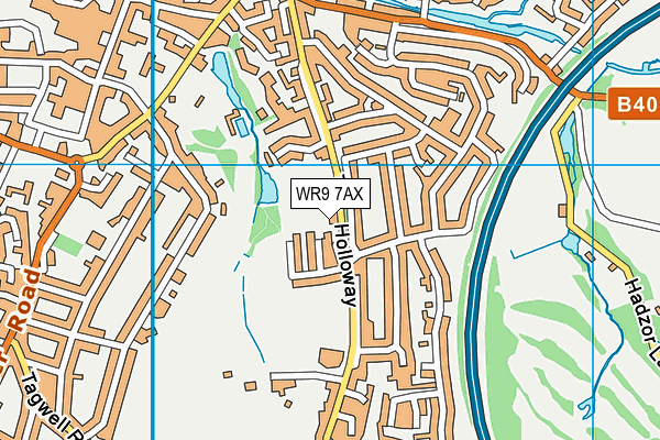 WR9 7AX map - OS VectorMap District (Ordnance Survey)
