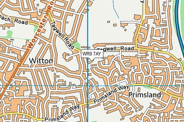 WR9 7AY map - OS VectorMap District (Ordnance Survey)