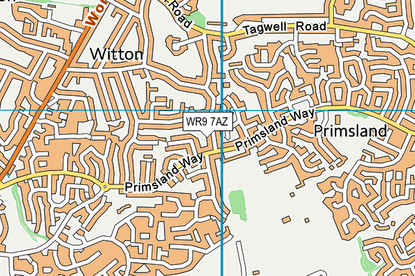 WR9 7AZ map - OS VectorMap District (Ordnance Survey)