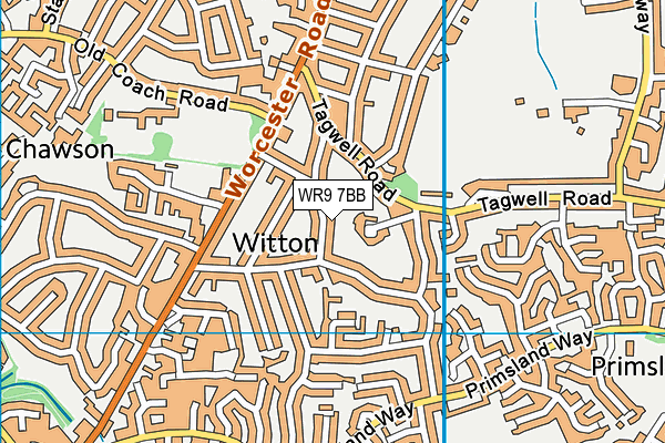 WR9 7BB map - OS VectorMap District (Ordnance Survey)