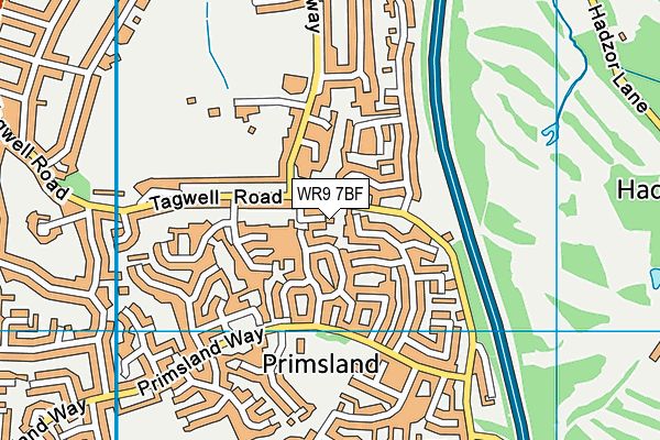 WR9 7BF map - OS VectorMap District (Ordnance Survey)