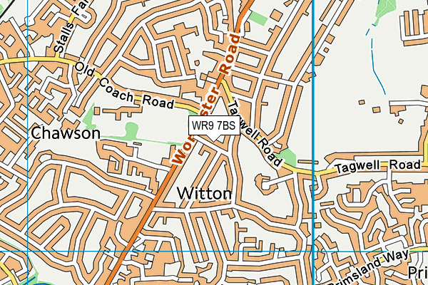 WR9 7BS map - OS VectorMap District (Ordnance Survey)