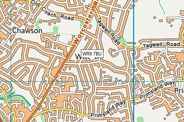 WR9 7BU map - OS VectorMap District (Ordnance Survey)