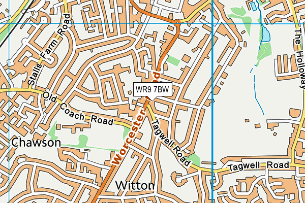 WR9 7BW map - OS VectorMap District (Ordnance Survey)
