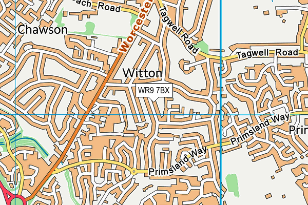 WR9 7BX map - OS VectorMap District (Ordnance Survey)