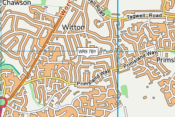 WR9 7BY map - OS VectorMap District (Ordnance Survey)