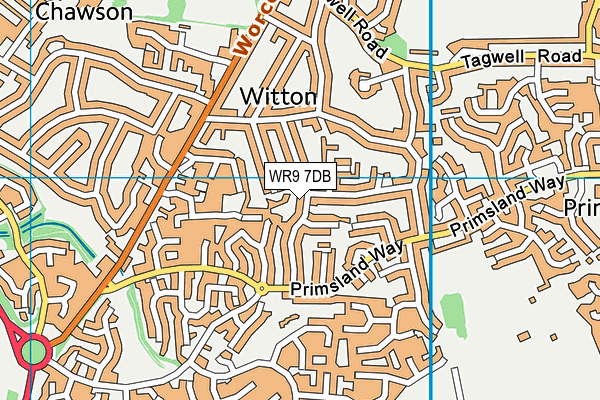 WR9 7DB map - OS VectorMap District (Ordnance Survey)