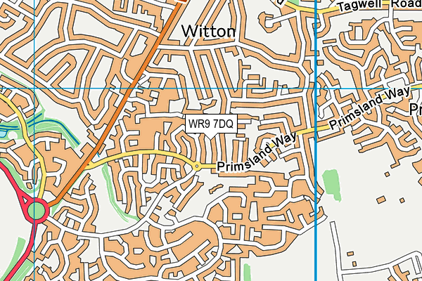 WR9 7DQ map - OS VectorMap District (Ordnance Survey)