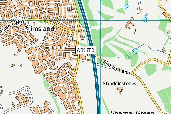 WR9 7FD map - OS VectorMap District (Ordnance Survey)