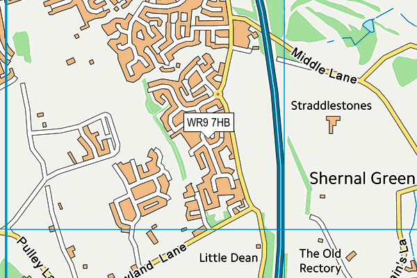 WR9 7HB map - OS VectorMap District (Ordnance Survey)