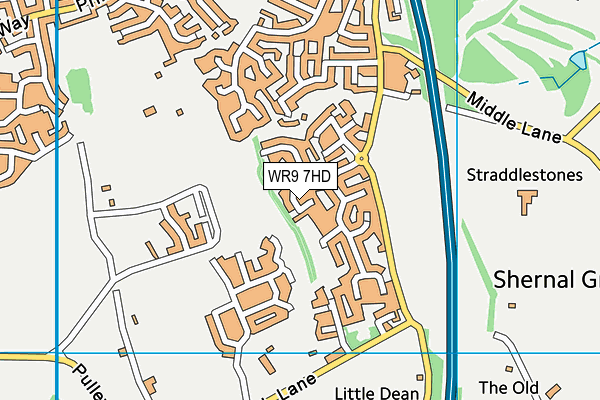 WR9 7HD map - OS VectorMap District (Ordnance Survey)