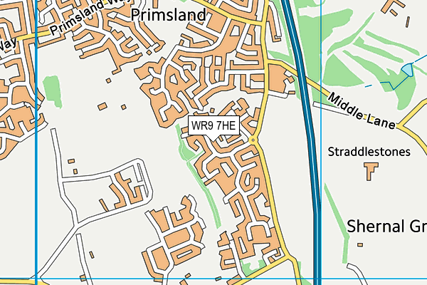 WR9 7HE map - OS VectorMap District (Ordnance Survey)