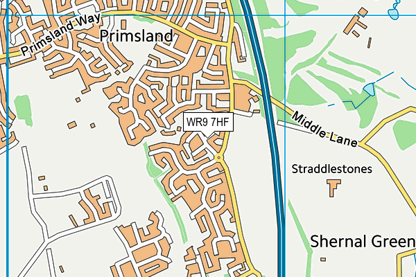 WR9 7HF map - OS VectorMap District (Ordnance Survey)