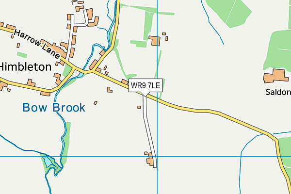 Himbleton Village Hall map (WR9 7LE) - OS VectorMap District (Ordnance Survey)