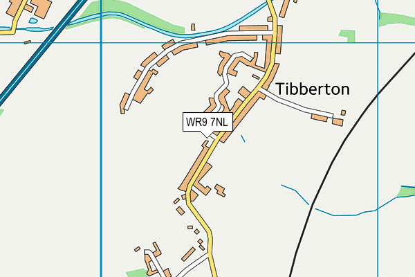 Tibberton C.e. First School map (WR9 7NL) - OS VectorMap District (Ordnance Survey)