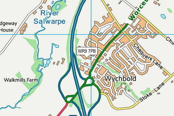 WR9 7PB map - OS VectorMap District (Ordnance Survey)