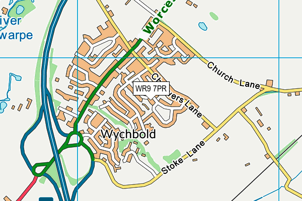 WR9 7PR map - OS VectorMap District (Ordnance Survey)
