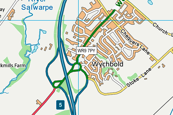 WR9 7PY map - OS VectorMap District (Ordnance Survey)