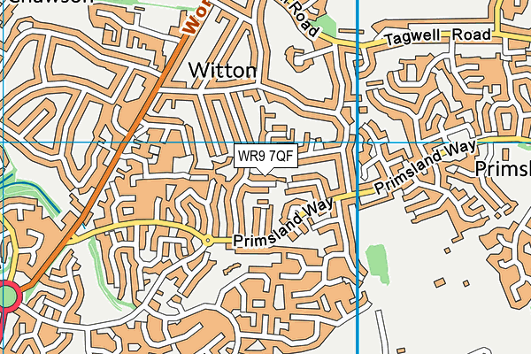 WR9 7QF map - OS VectorMap District (Ordnance Survey)