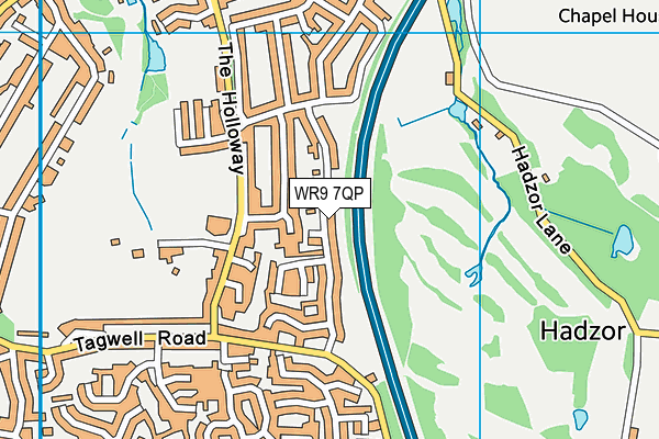 WR9 7QP map - OS VectorMap District (Ordnance Survey)