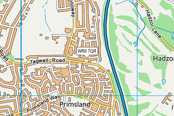 WR9 7QR map - OS VectorMap District (Ordnance Survey)