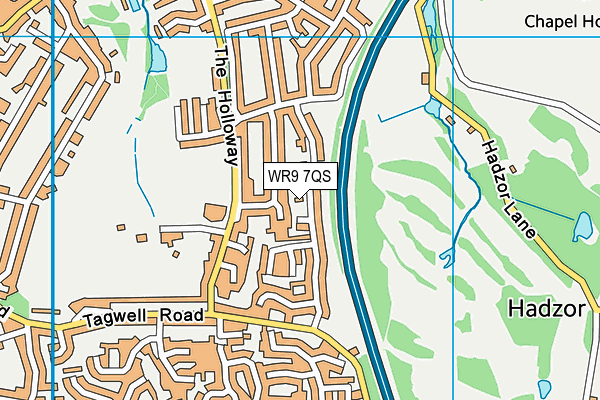 WR9 7QS map - OS VectorMap District (Ordnance Survey)