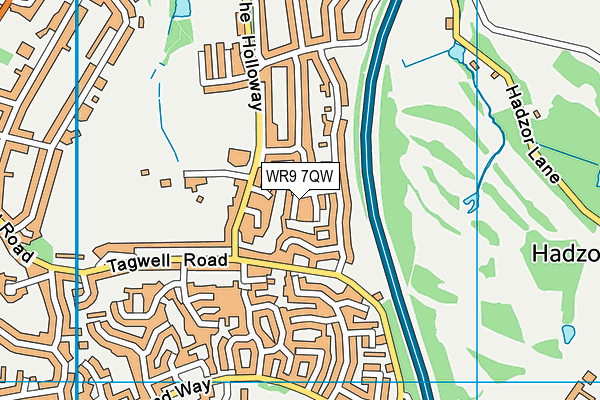 WR9 7QW map - OS VectorMap District (Ordnance Survey)