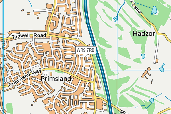 WR9 7RB map - OS VectorMap District (Ordnance Survey)