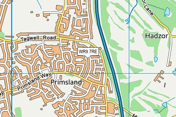 WR9 7RE map - OS VectorMap District (Ordnance Survey)