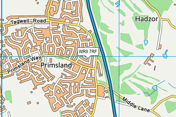 WR9 7RF map - OS VectorMap District (Ordnance Survey)