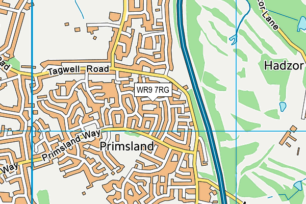WR9 7RG map - OS VectorMap District (Ordnance Survey)