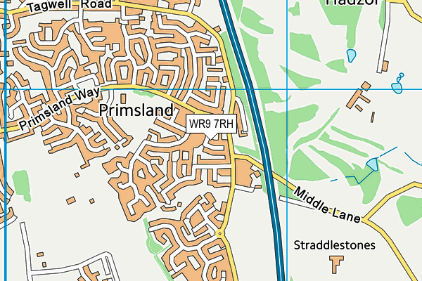 WR9 7RH map - OS VectorMap District (Ordnance Survey)