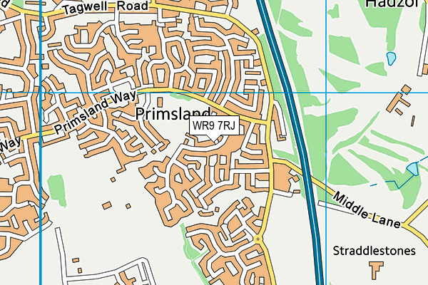 WR9 7RJ map - OS VectorMap District (Ordnance Survey)
