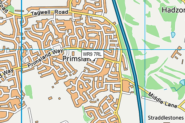 WR9 7RL map - OS VectorMap District (Ordnance Survey)