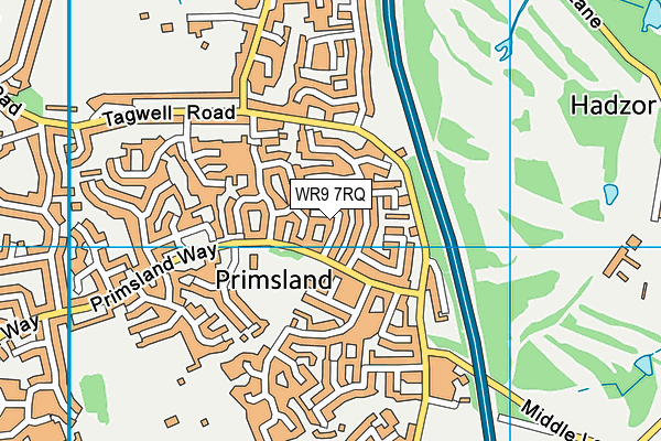 WR9 7RQ map - OS VectorMap District (Ordnance Survey)