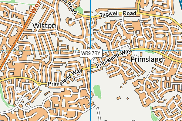 WR9 7RY map - OS VectorMap District (Ordnance Survey)