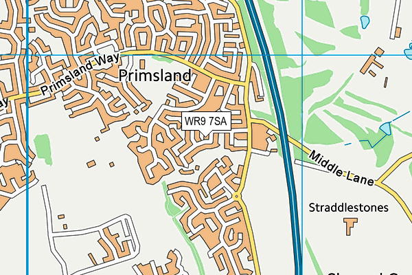 WR9 7SA map - OS VectorMap District (Ordnance Survey)